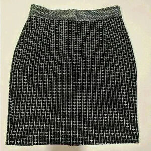 Antonio Melani Black and White Skirt with Zipper Size 6